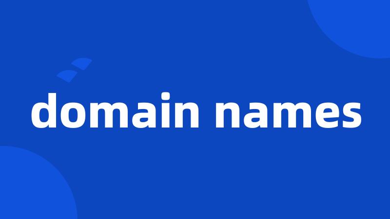 domain names