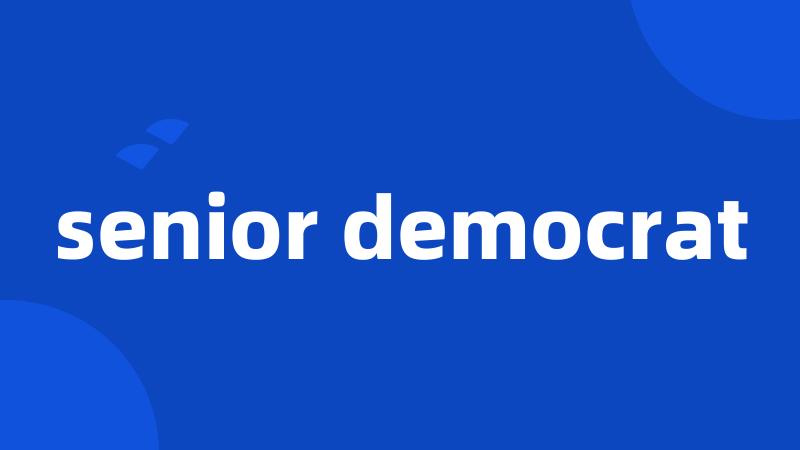 senior democrat