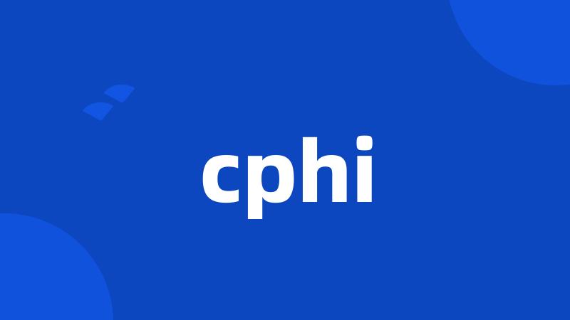 cphi