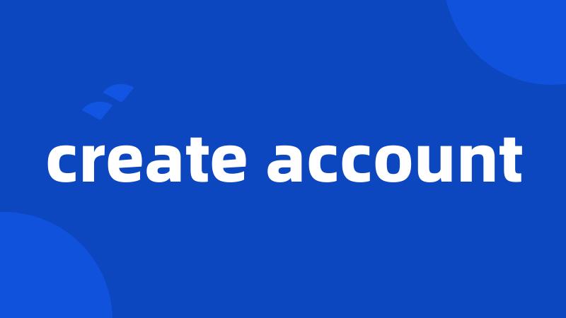 create account