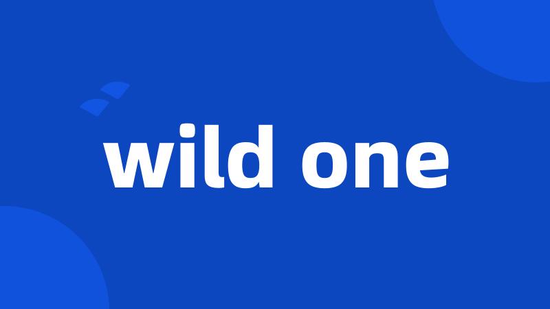 wild one