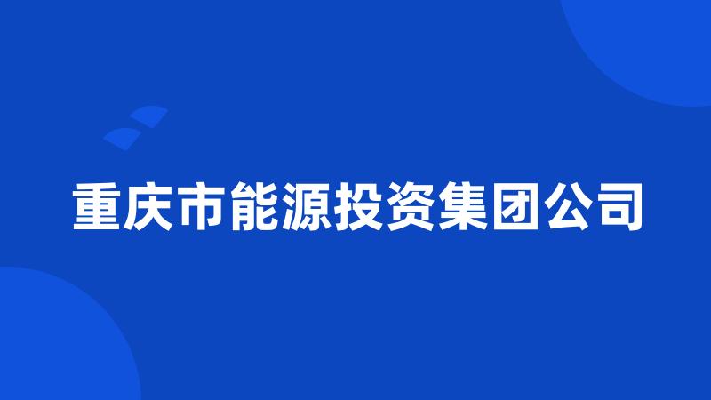 重庆市能源投资集团公司