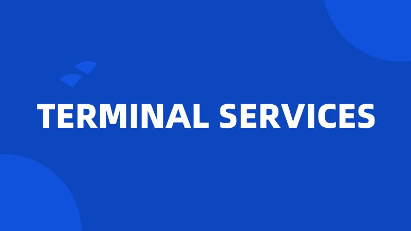 TERMINAL SERVICES