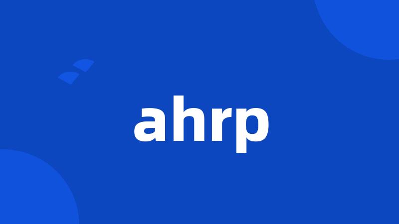 ahrp