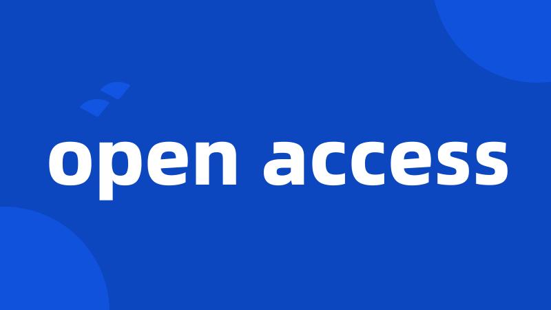 open access