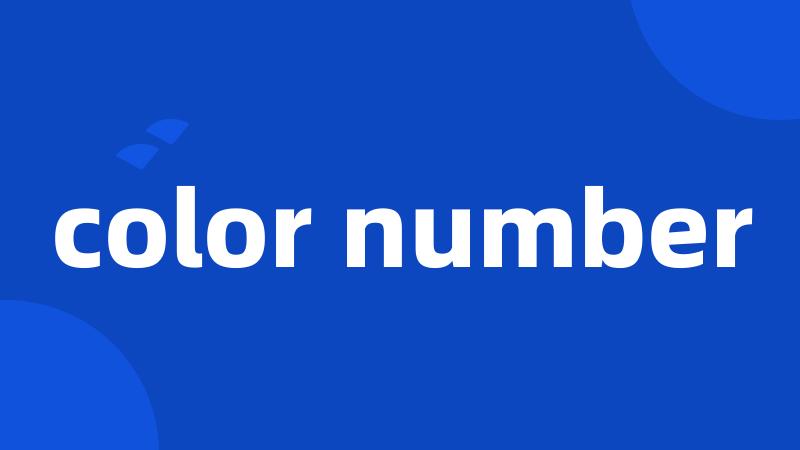 color number