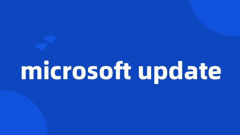 microsoft update