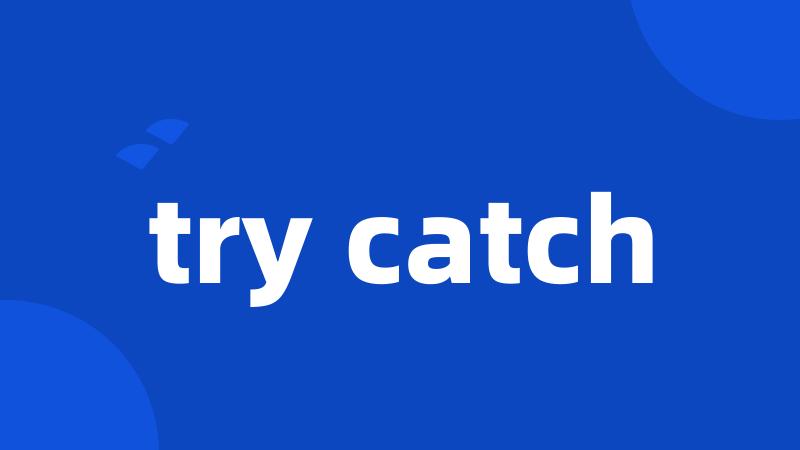 try catch