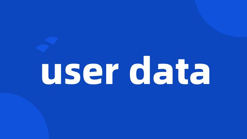 user data