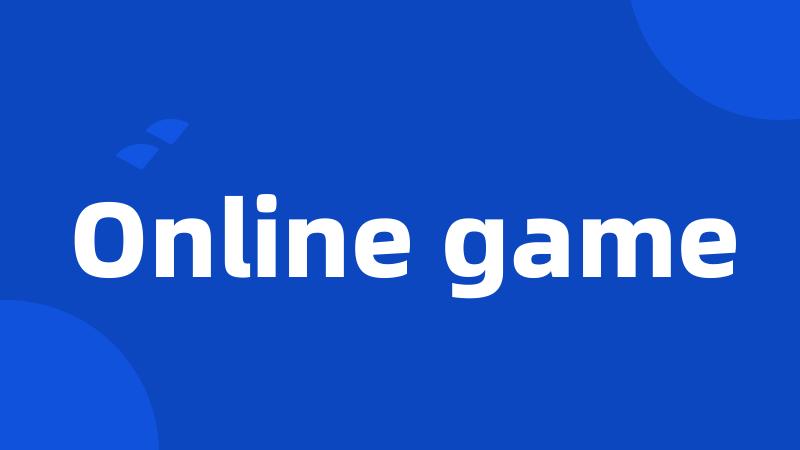 Online game