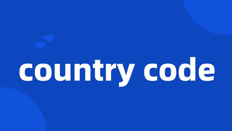 country code