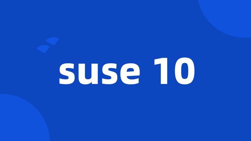 suse 10