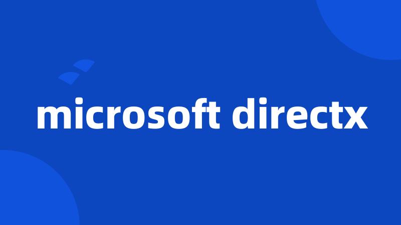 microsoft directx