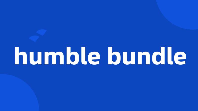 humble bundle