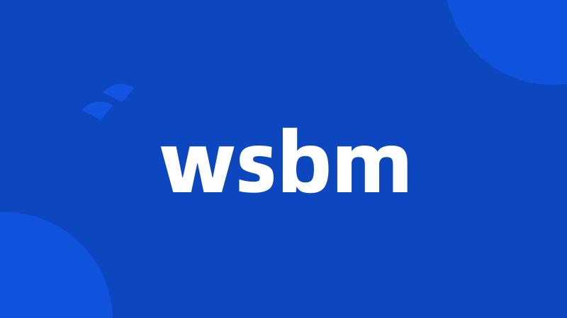 wsbm