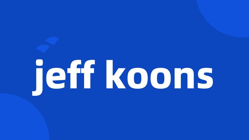 jeff koons