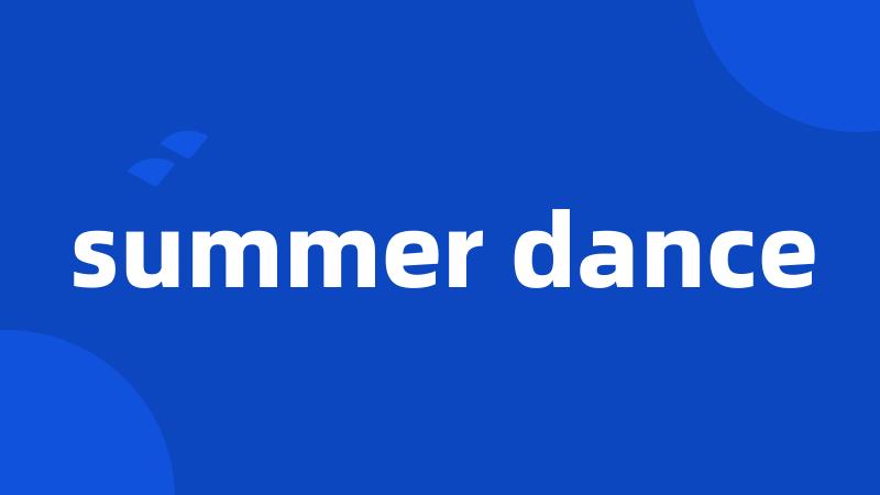 summer dance