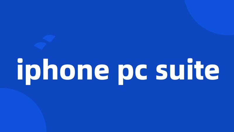 iphone pc suite