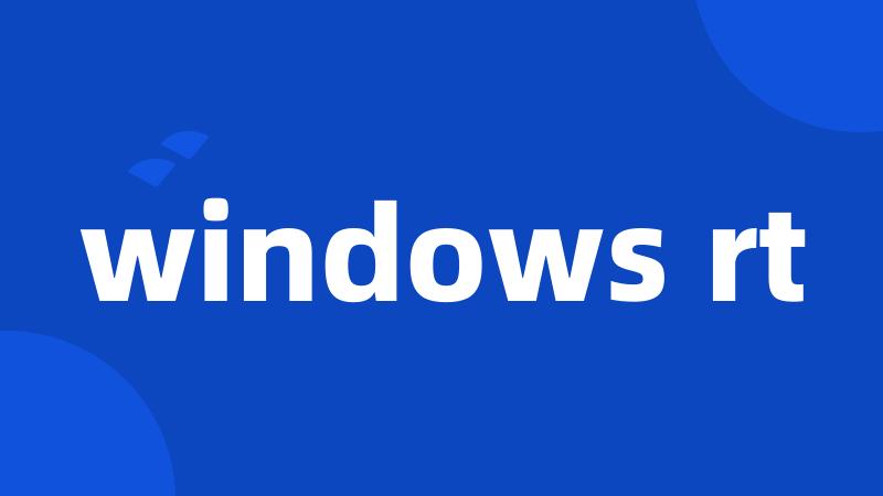 windows rt