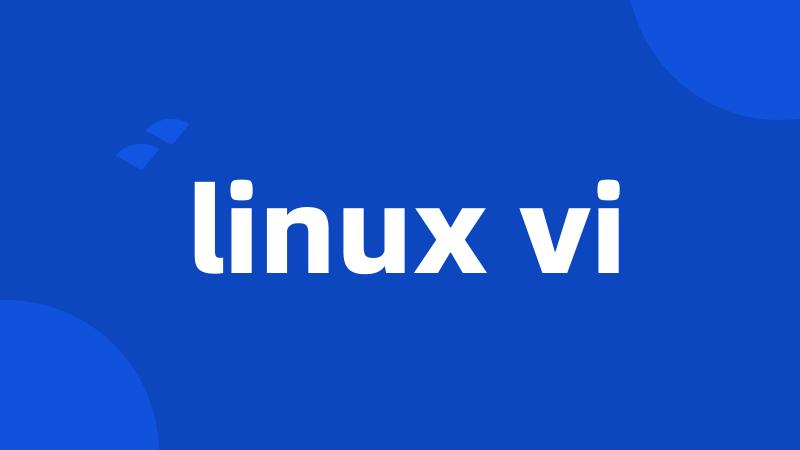 linux vi