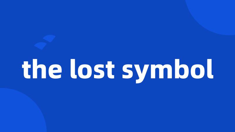 the lost symbol