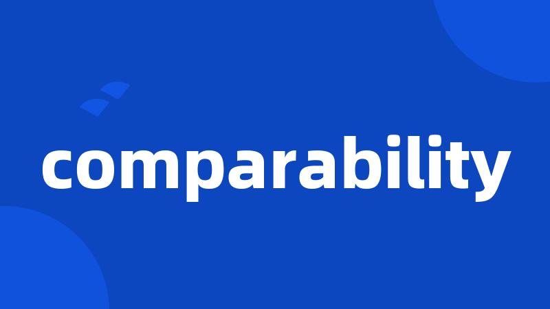 comparability