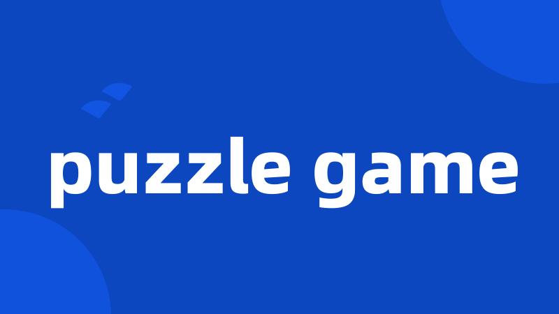 puzzle game