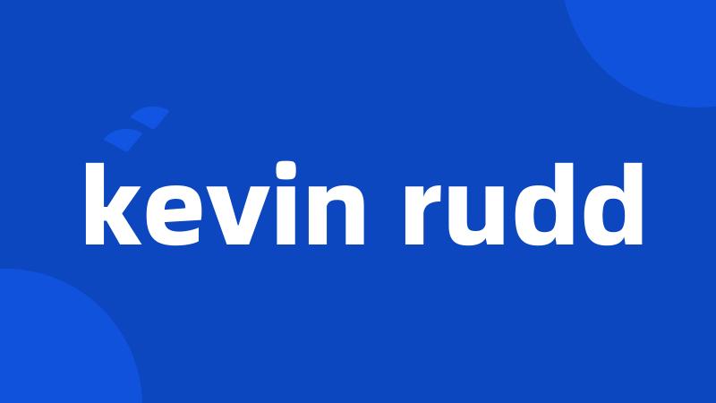 kevin rudd