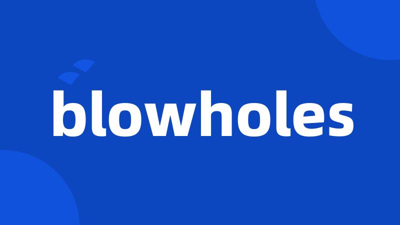 blowholes