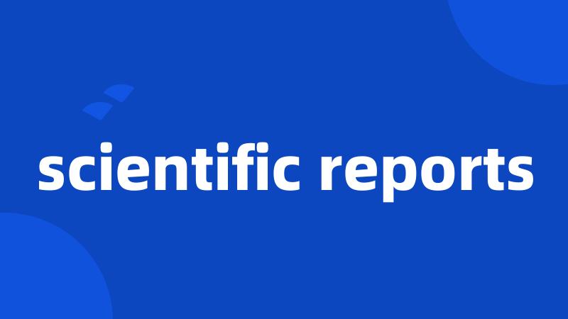 scientific reports