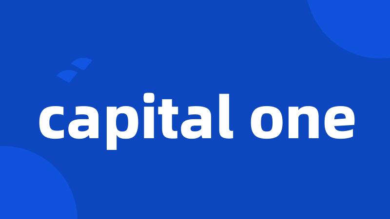 capital one