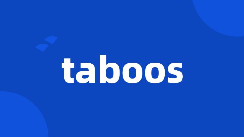 taboos