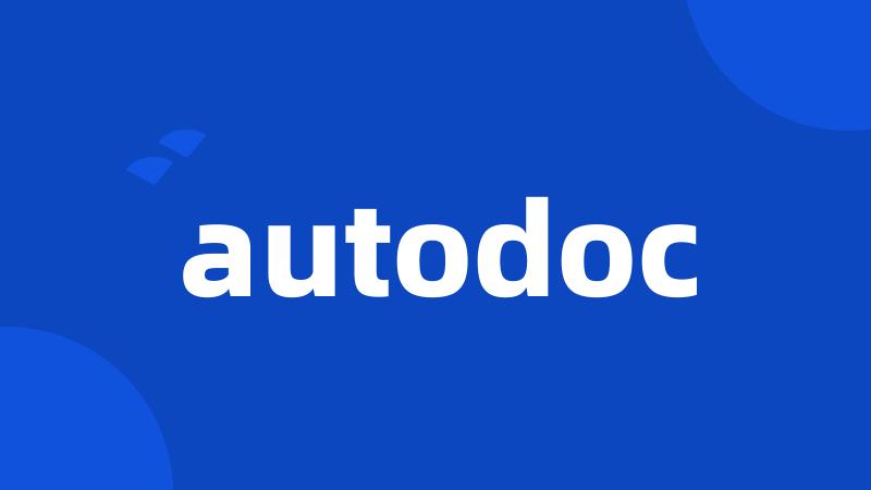 autodoc