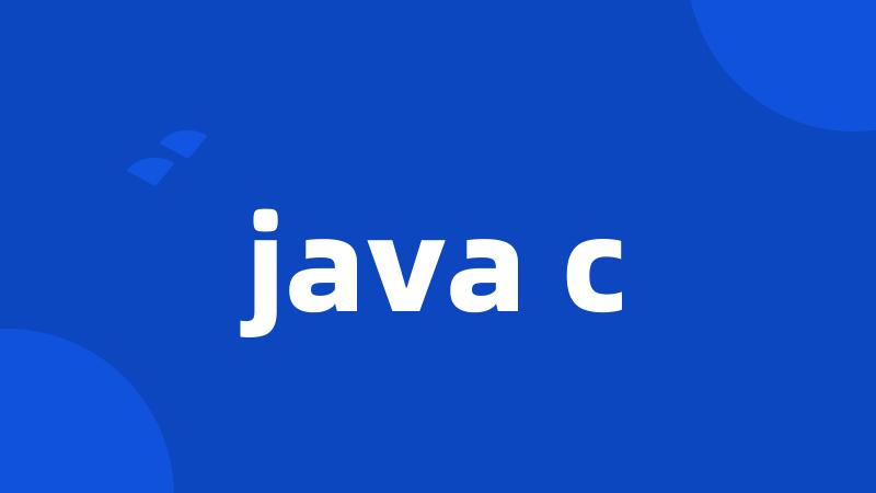 java c