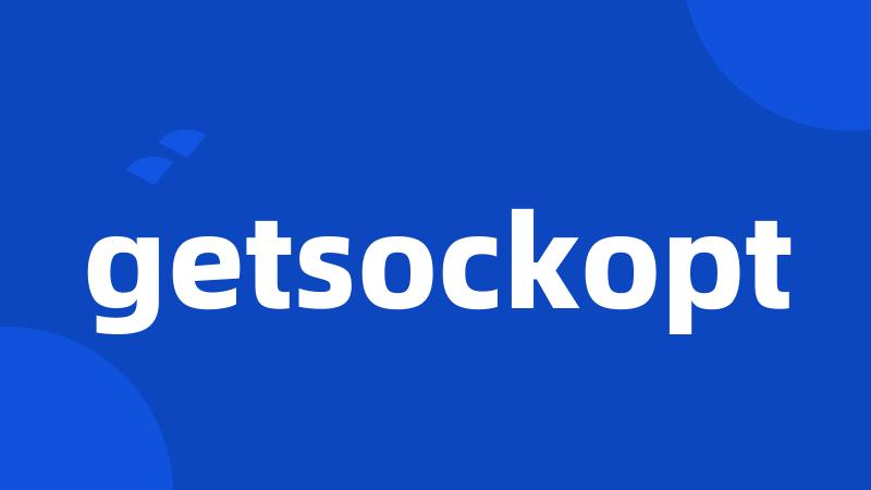 getsockopt