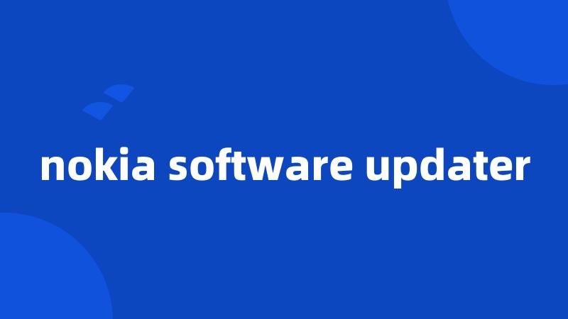 nokia software updater