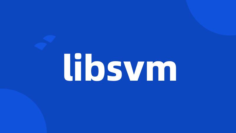 libsvm