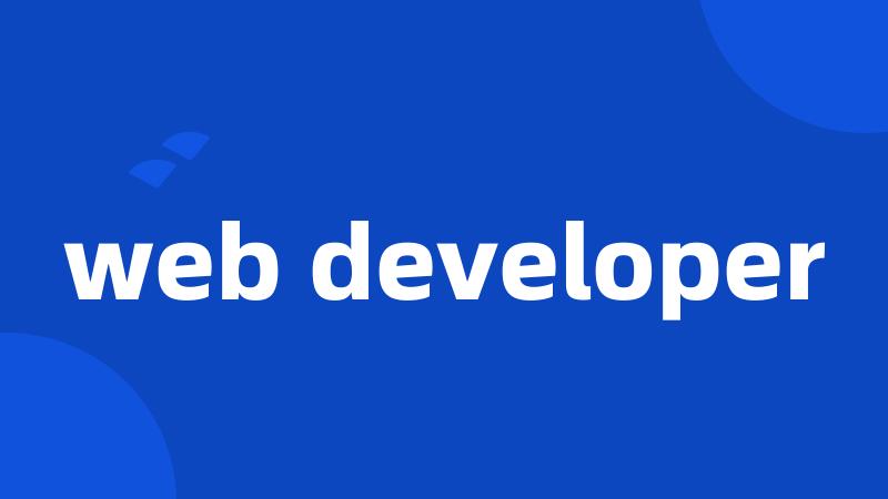 web developer