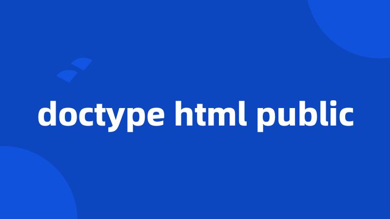 doctype html public