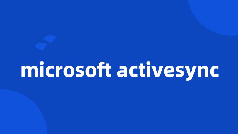 microsoft activesync