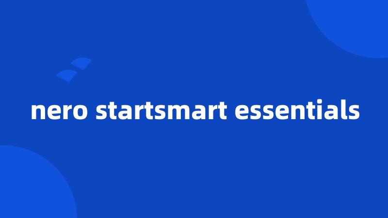 nero startsmart essentials