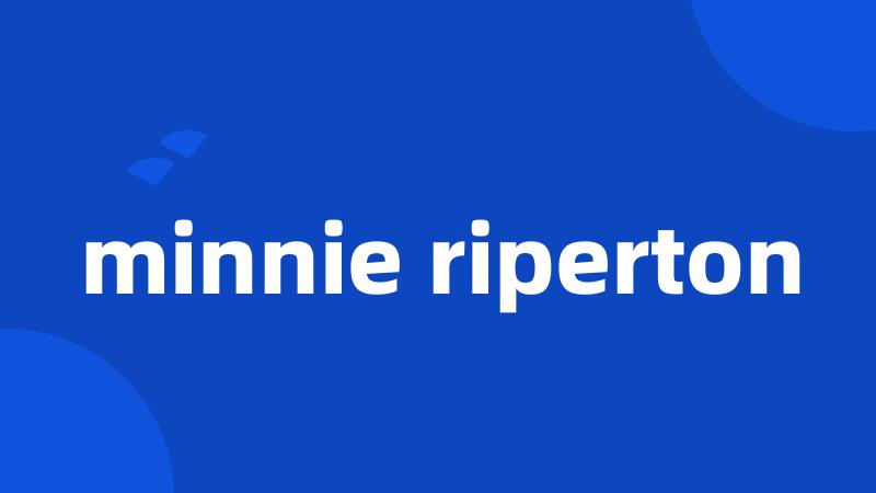 minnie riperton