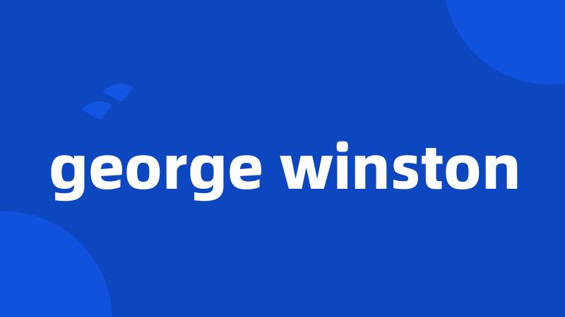 george winston