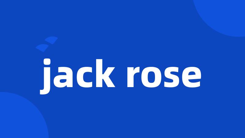 jack rose