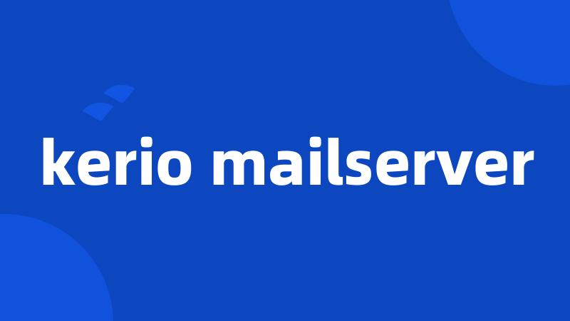 kerio mailserver