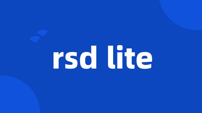 rsd lite