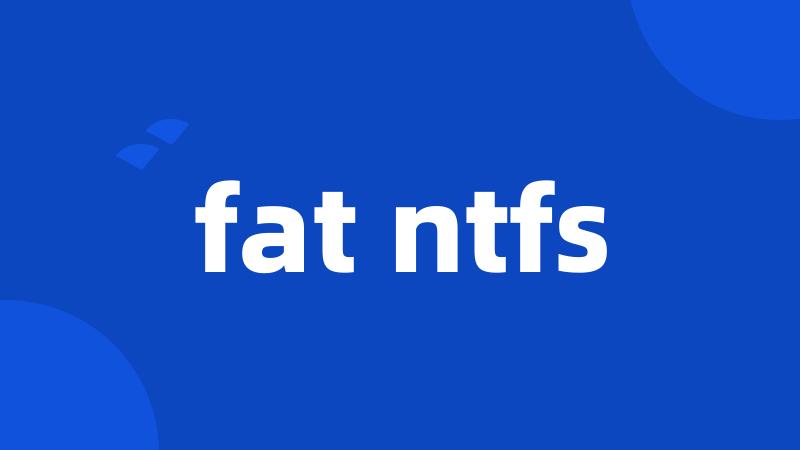 fat ntfs