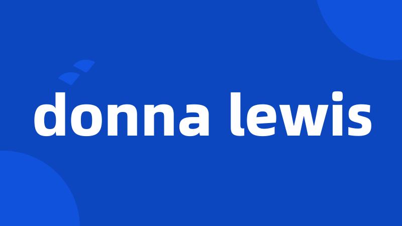 donna lewis