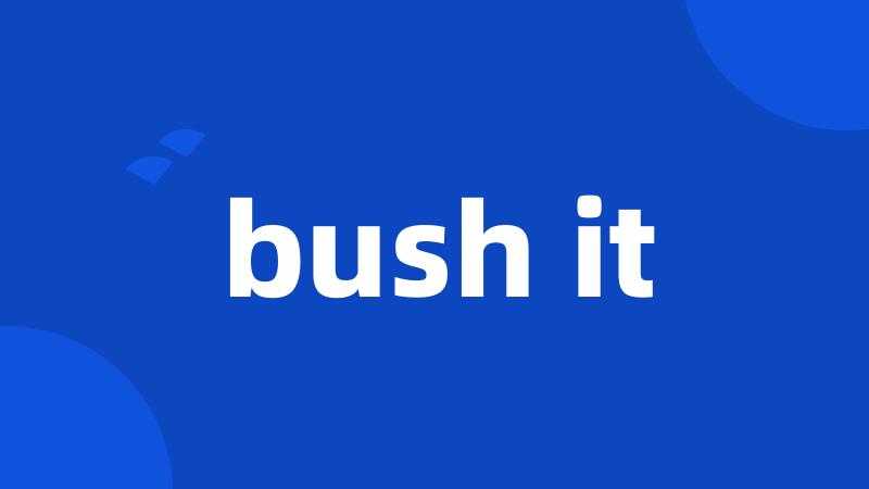 bush it