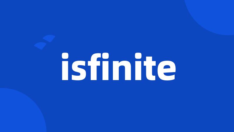 isfinite